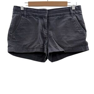 J. Crew Chino Broken-In‎ 100% Cotton Gray Mid Rise Shorts Sz 4